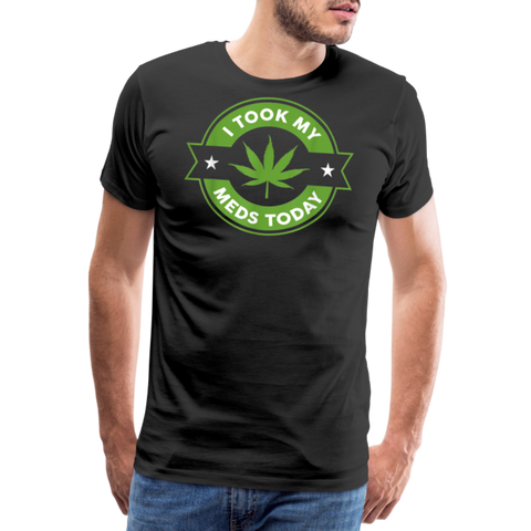 I Took My Med's - Herren Cannabis T-Shirt - Schwarz