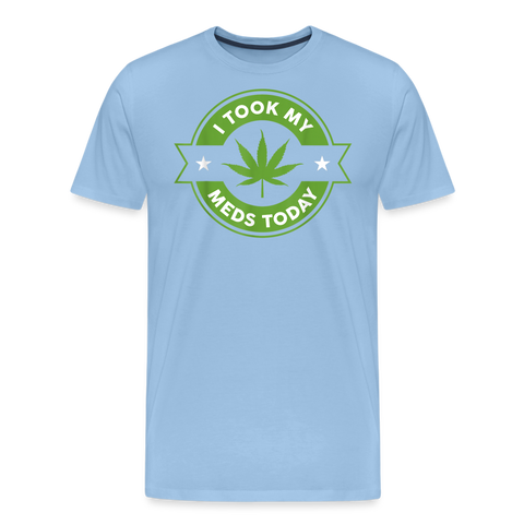 I Took My Med's - Herren Cannabis T-Shirt - Sky
