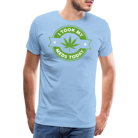 I Took My Med's - Herren Cannabis T-Shirt - Sky