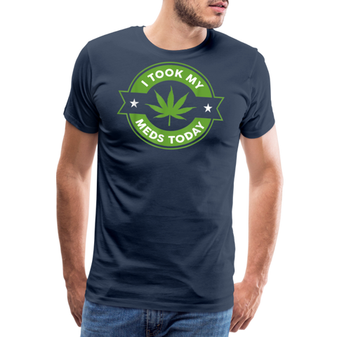 I Took My Med's - Herren Cannabis T-Shirt - Navy