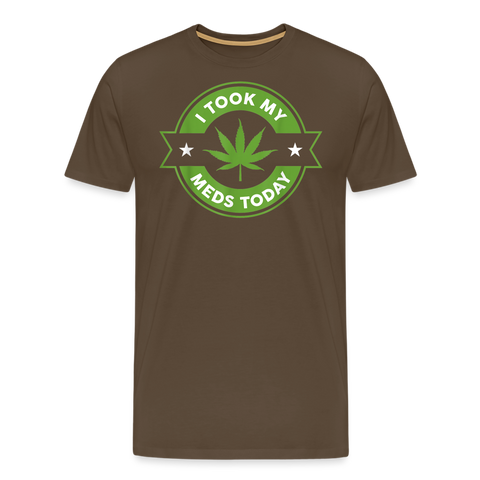 I Took My Med's - Herren Cannabis T-Shirt - Edelbraun