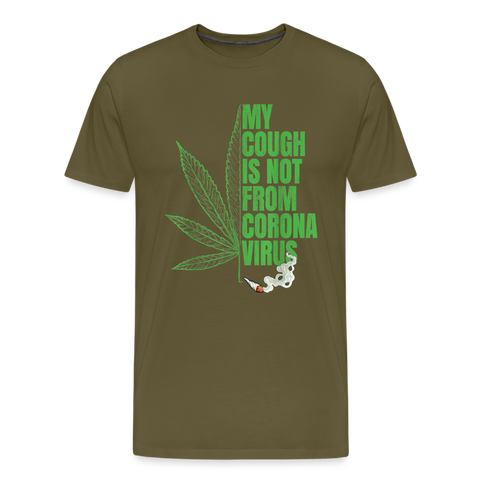 My Couch Not From - Herren Cannabis T-Shirt - Khaki