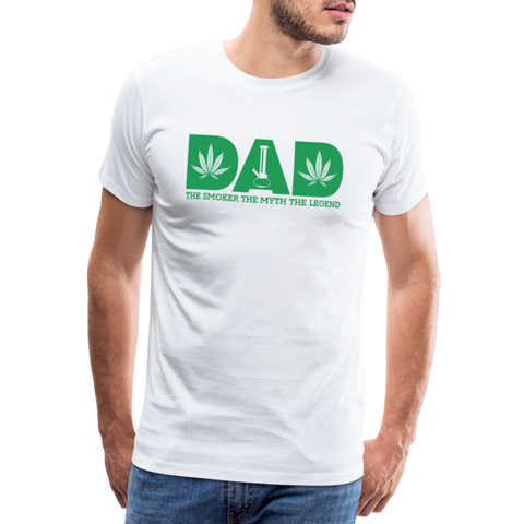 The Smoker Legend - Herren Cannabis T-Shirt - weiß