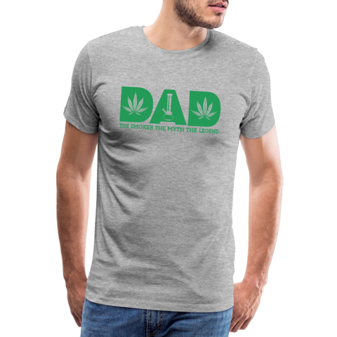 The Smoker Legend - Herren Cannabis T-Shirt - Grau meliert