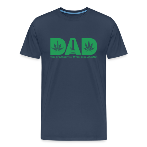 The Smoker Legend - Herren Cannabis T-Shirt - Navy