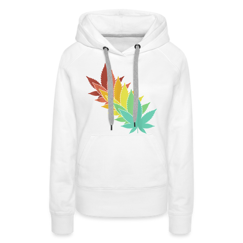 Colour Leaf's - Damen Cannabis Hoodie - weiß