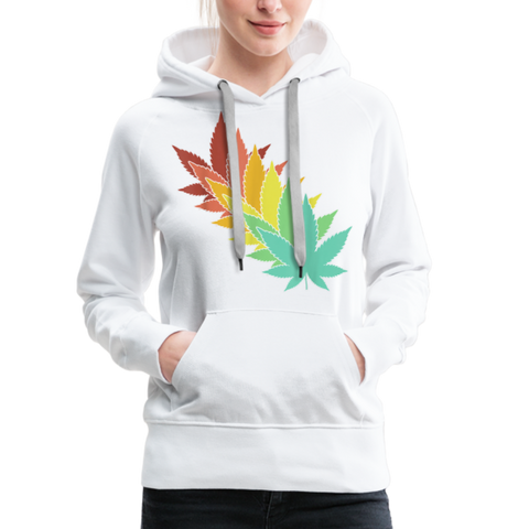 Colour Leaf's - Damen Cannabis Hoodie - weiß