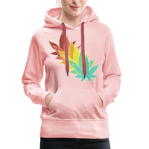 Colour Leaf's - Damen Cannabis Hoodie - Kristallrosa