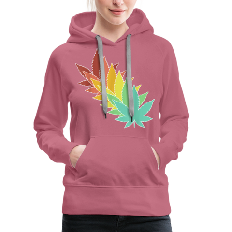 Colour Leaf's - Damen Cannabis Hoodie - Malve