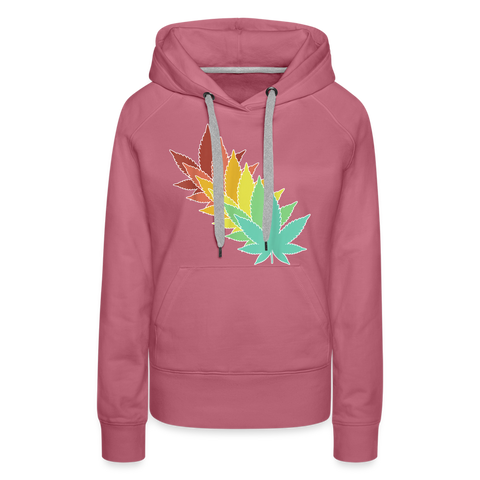 Colour Leaf's - Damen Cannabis Hoodie - Malve