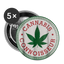 Cannabis Connoisseur - Weed Buttons (5er Pack) - weiß