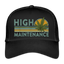 High Maintenance - Cannabis Trucker Cap - Schwarz/Schwarz