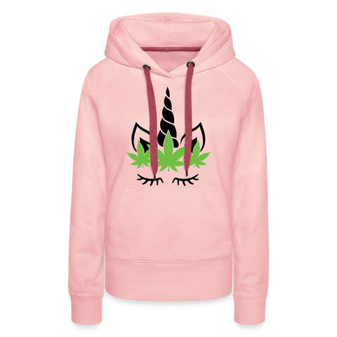 Weed Unicorn - Damen Cannabis Hoodie - Kristallrosa