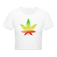 Reggae Leaf - Cannabis Crop Top - weiß