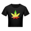 Reggae Leaf - Cannabis Crop Top - Schwarz