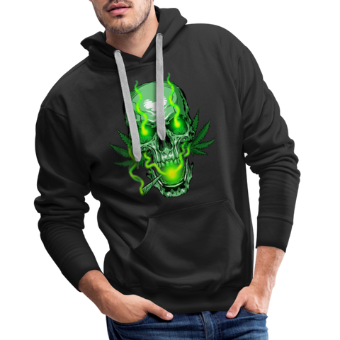 Green Head - Herren Cannabis Hoodie - Schwarz