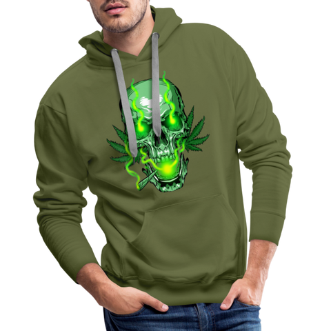 Green Head - Herren Cannabis Hoodie - Olivgrün