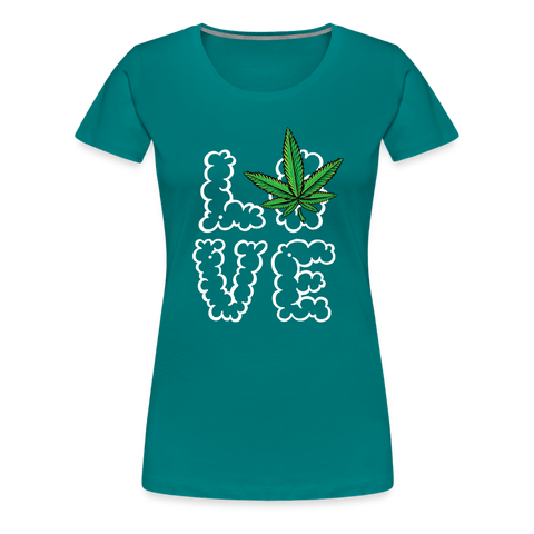 Love Hanf - Damen Cannabis T-Shirt - Divablau