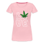 Love Hanf - Damen Cannabis T-Shirt - Hellrosa