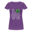 Love Hanf - Damen Cannabis T-Shirt - Lila