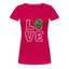 Love Hanf - Damen Cannabis T-Shirt - dunkles Pink