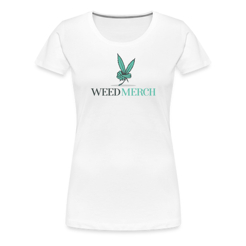 Weed Merch - Damen Premium T-Shirt - weiß