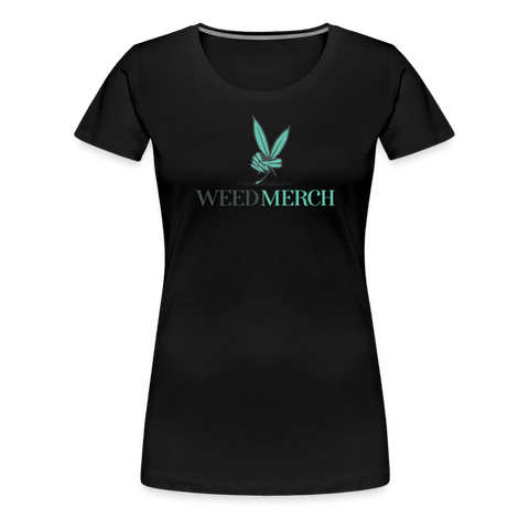 Weed Merch - Damen Premium T-Shirt - Schwarz