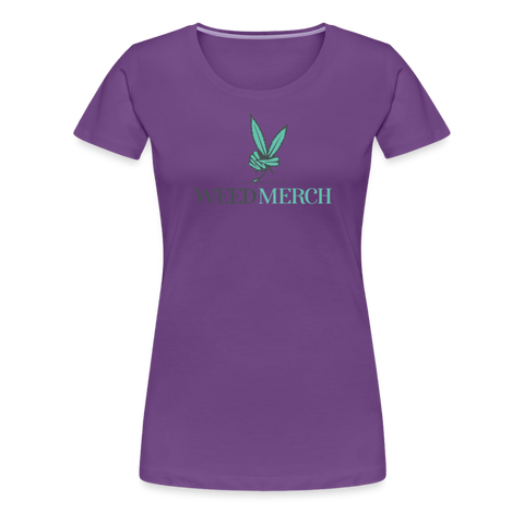Weed Merch - Damen Premium T-Shirt - Lila