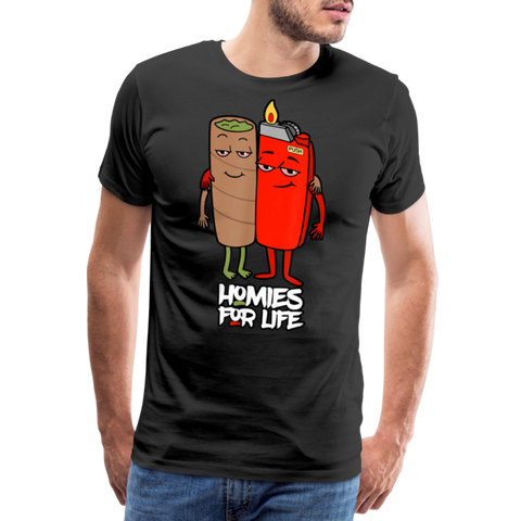 Homies For Life - Herren Cannabis T-Shirt - Schwarz