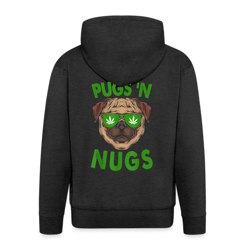 Pugs 'N Nugs - Herren Cannabis Kapuzenjacke - Anthrazit