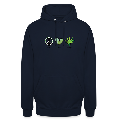 Weed Realex - Unisex Cannabis Hoodie (Front/Back) - Navy