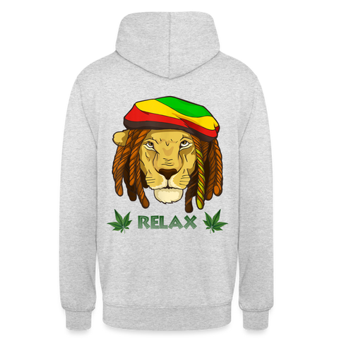 Weed Realex - Unisex Cannabis Hoodie (Front/Back) - Hellgrau meliert